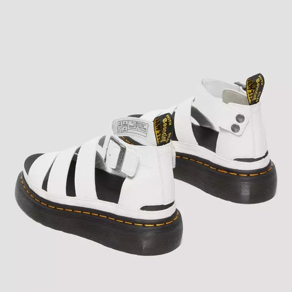 Dr Martens Clarissa II Quad Chunky Strappy Sandal White Leather Size 8 Womens - Picture 4 of 16
